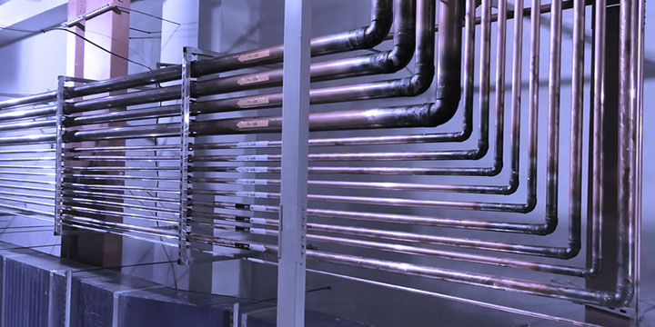 Medical copper pipeline installation